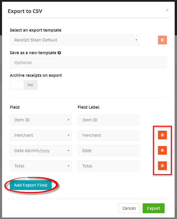 Create custom CSV export format