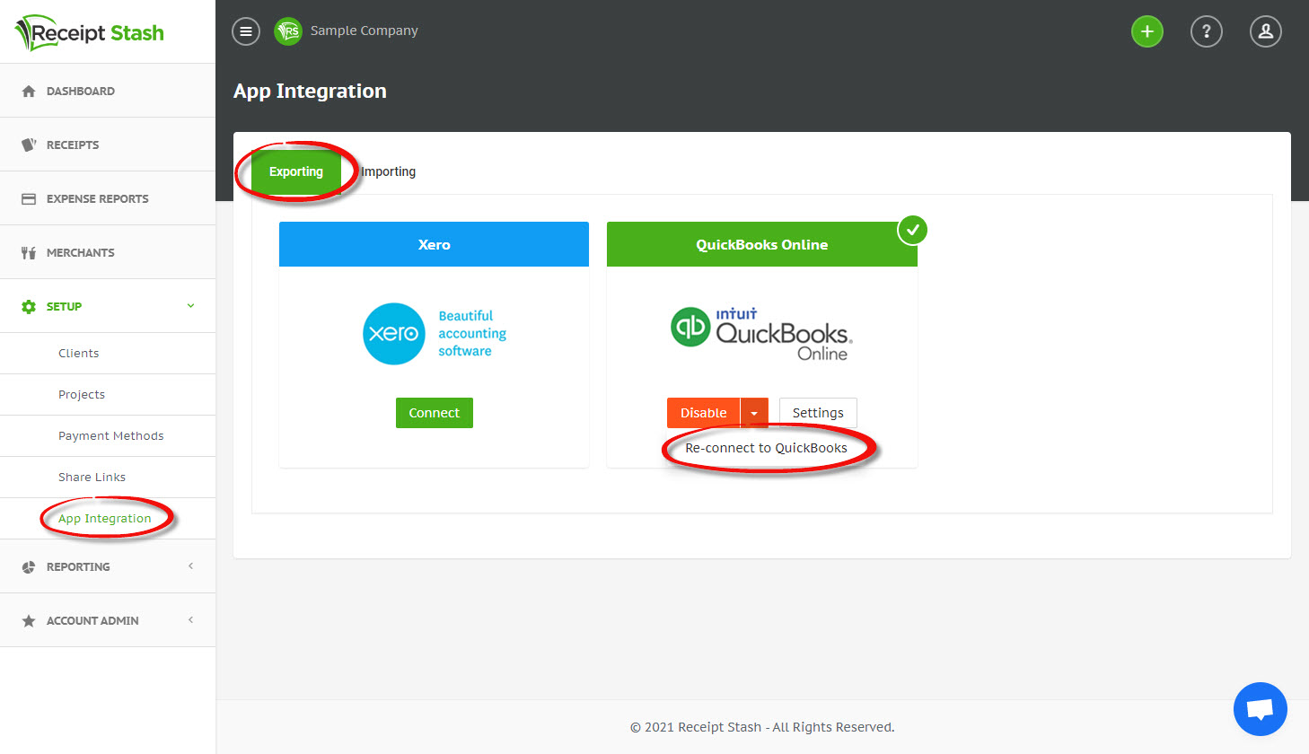 Re-connect QuickBooks Online