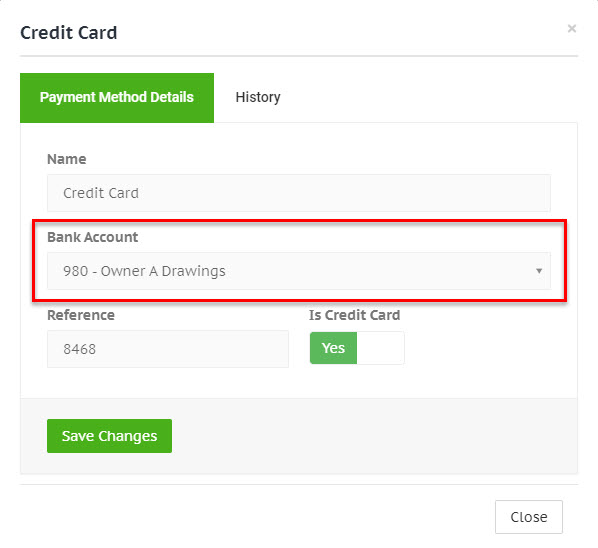 Payment method detail